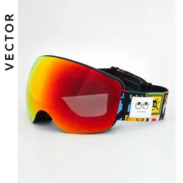 Óculos de esqui OTG Characterist Print Strap Óculos de esqui Óculos de neve Homens Skibrille Anti-nevoeiro Snowboard Esqui Mulheres Óculos de sol Esporte ao ar livre 231010
