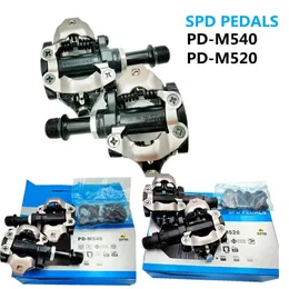 Bike Lights Original PD M540 PD M520 Bicycle Pedals MTB Cycling Self Locking Pedal PD M540 520 Accessories 231010