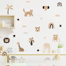 Party Decoration Party Decoration Boho Cartoon Cute Rainbow Safari Animals Star Nursery Wall Decals Art Posters Gifts Kids Room Girls Dhmjw