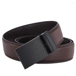 Cinture Fibbia nera Fare clic su Pelle da uomo Cintura di design di alta qualità Cintura maschile Cintura di lusso Cinturones Para Hombre Automatico Grande