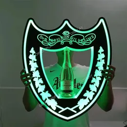 Dom Perignon Champagne BottleのプレゼンターLED SHIELD VIP Service Glorifier Neon Sign for DJ Disco Events Party Lounge Night Club