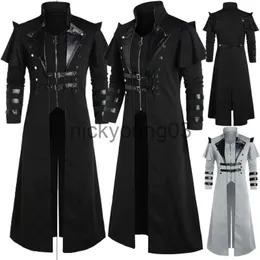 Themenkostüm Purim Cosplay Kostüme Victoria Vintage Herren Gothic Steampunk Lange Jacke Trenchcoat Retro Mittelalterlicher Krieger Ritter Mantel x1010