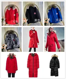 Högkvalitativ klassisk kvinnodesigner White Badge Down Jacket Autumn and Winter Puffer Coat Ytterkläder Kausal varmt förtjockad parkas Womans Coats Canada Gäss S-L H2