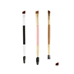 Makeup Brushes Double Head Eyelash Bevel Eyebrow Brush Single Makeup Brushes Cosmetic Tool Health Beauty Makeup Makeup Tools Accessori Dhkix