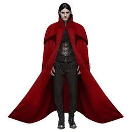 Kostium motywu Halloween Medieval Men Cosplay Knight Pirate Costumes Gothic Retro z kapturem Cloak Cloak Vampire Długie szaty karnawałowe imprezę x1010 x10