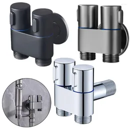 Bathroom Sink Faucets Washing Machine Faucet 1in-2-Out Dual Control Valve Shower Triangular Toilet Companion Fixture