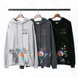 Erkek Hoodies Kış Hoodie Tasarımcı Galerileri Bölümleri Gary Boyalı Grafiti Kullanılmış Mektuplar Basılı Gevşek Moda ve Kadınlar S-XXL Beden