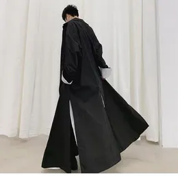 Männer Casual Hemden Männlich Japan Streetwear Gothic Lange Stil Jacke Männer Hülse Lose Hemd Robe Strickjacke Mantel Bühne Kleidung228o