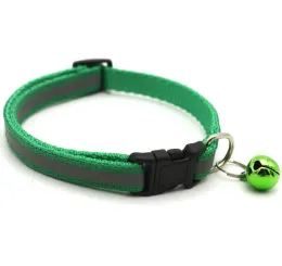 Top Breakaway Cat Dog collar with bells Reflective Nylon collar Adjustable Pet Collars for Cats or Small Dogs 12 colors