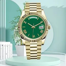DayDate Mens 시계 고품질 손목 시계 남성 자동 기계식 시계 36/41mm 풀 스테인리스 스틸 다이아몬드 베젤 방수 시계 Watch Montre de Luxe