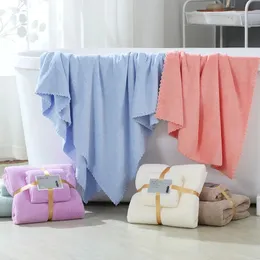 Towels Robes 2 Pcs/set Towels Baby Washcloth Towel Sets Coral Fleece Mother Kids Towel Set Soft Soild Color Bath Towel Toallas Para Bebe 231010