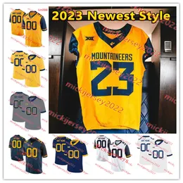 Kevin White 2023 Football Jersey Custom Stitched Mens Youth 13 Andrew Buie 12 Geno Smith 3 Stedman Bailey 8 Karl Joseph 1 Tavon Austin College Jerseys