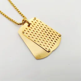 Anhänger Halsketten 2021 IP Schwarz 316L Edelstahl 2 stücke Dog Tag Halskette Herren Modeschmuck CARA04712487