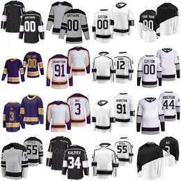 커스텀 하키 12 Trevor Moore Jerseys 34 Arthur Kaliyev 3 Matt Roy 55 Quinton Byfield 44 Mikey Anderson 91 Carl Grundstrom 29 Pheonix Copley Reverse Stadium Series