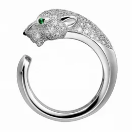 Anello serie Panthere diamanti riproduzioni ufficiali del marchio di lusso Anelli dorati 18 K di alta qualità design del marchio nuovo diamante di vendita a228A