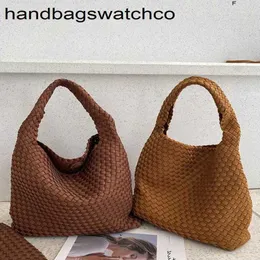 BottegassVenetas Bags Hop Small Handmade Woven Bag Large Capacity Tote Simple Handheld Womens Nylon Cloth Mother Single Shoulder Underarm fjj