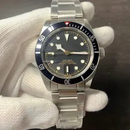 Aaa bay tudors preto uma qualidade relógios superiores gmt mm masculino com caixa de presente cristal safira relógio mecânico automático dos homens utomatic s