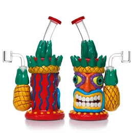 Уникальный индийский рисунок сотовые соты Perc Head Bong Bong 3D кальян Glow Glow Bongs Многоцветный забавный кальян с кварцевым блюдом