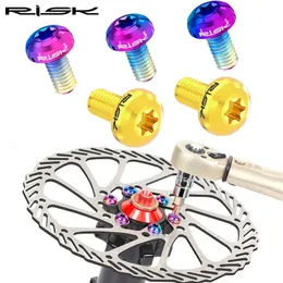 Cykel Derailleurs Risk RT013 M5X10mm Cykelskivbroms Rotor Fixering Bultar TC4 MTB ROAD Ultralight Screw Cycling Parts 23101010