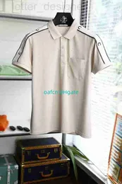 T-shirt da uomo firmate T-shirt firmate estive maniche corte Camicia di moda di lusso Lettera ricamo modello Polo con perle setose ad alta densità HW41