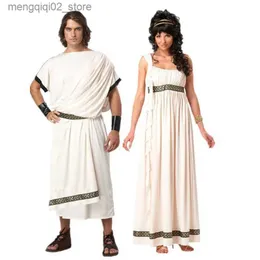 Tema kostümü seksi antik Yunan mitolojisi Olympus zeus Hera Cadoween partisi Yunanca Toga Toga Cosplay Çift Elbise Q240307