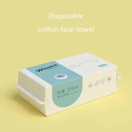 Tissue 2 pcs 15 x 20 100sheet Disposable Cotton Face Towel Soft Absorbent Cleansing Makeup Remover Dry Wipes 231007