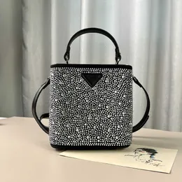 Inlaid Mini Bucket Bag Womens New Fashion Advanced Sense Hot Diamond Shoulder Crossbody Handbag Stores Are Clearance Wholesale