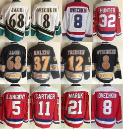 Retro Hockey Vintage 21 Dennis Maruk Jersey CCM Classic 32 Dale Hunter 68 Jaromir Jagr 11 Mike Gartner 12 Jeff Friesen 37 Kolzig 5 Rod Langway 8 Alex Ovechkin går i pension