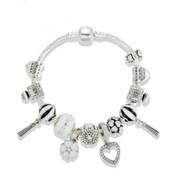 Neue Mode Charm Armband 925 Silber für Armbänder pfirsichherz Anhänger Armreif parfüm flasche Charm Perlen Diy Schmuck für geschenk229w