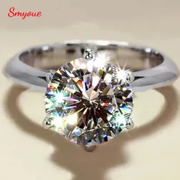 Кольцо-пасьянс Smyoue Сертифицированное GRA кольцо 1-5CT VVS1 Lab Diamond Solitaire Ring для женщин Обручальное кольцо с обещанием обручального кольца Ювелирные изделия 231009