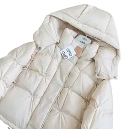 Luksusowa kurtka puffer damska kurtka zimowa kurtka zimowa designerka z kapturem Parka Womek zamek błyskawiczny zimowy ciepły rozwój marki marki mody mody trawe na biały płaszcz biały