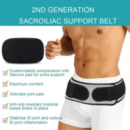 백지지 압축 sacroiliac hip belt SI 관절 골반 지원 좌골 허리 통증을위한 SI 조인