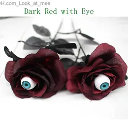 Outros suprimentos de festa de evento 1 PC 41 cm Flor de horror rosa artificial com globo ocular Halloween preto falso cosplay acessórios de fantasia q231010