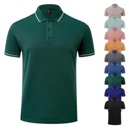 Erkek Polos Yüksek Kaliteli Polo T Shirtler Erkekler Pamuk Klasik İş Poloshirt yaka Gömlek Camisas de Hombres Algodon
