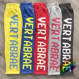 Calças masculinas puff impressão vertabrae letras sweatpants homens mulheres melhor qualidade jogger calças com cordão 231010