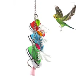 لوازم الطيور الأخرى مصغرة أحذية القماش الببغاء ألعاب Pet Shoe Decoration Despary Thankbing Toy