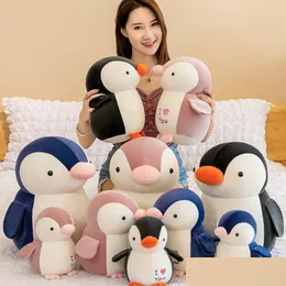 Filmy TV Pluszowa zabawka 25/35/45 cm Kawaii Hoble Soft Penguin Plush Toys for Children Pchasze Zwierzęta Doll Dolna Zabawna urodziny zabawki gi dhlw1