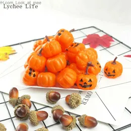 Andere Event Party Supplies Halloween 8/16PCS Kunststoff Grimasse Kürbis Ornamente Simulation Maßstab Modell Gefälschte Miniatur Mini Ornament Home Decor Q231010