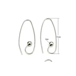 Clasps Hooks 10Pcs/Lot 925 Sterling Sier Earring Finding Components For Diy Craft Jewelry Gift 0.8X4X12X30Mm Wp068 Drop Delivery Fi Dhj3U