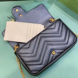 Designerväskor Mini axelväska kedja krökt väska crossbody väska Kvinna handväska handväska med korthållare plånbok kassett