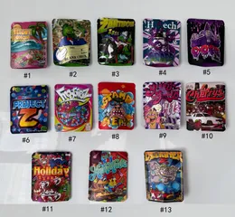 13 Design Hologram Mylar Bags 3.5 Foil Resealable Pouches With Zipper