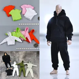 Militära figurer i lager 1/12 Skala manliga kläder sport hoodie slacks korta ärmar t-shirt tillbehörsmodell för 6 tum kropp 231009