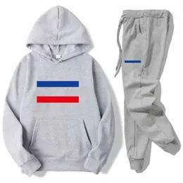 Automne Hiver HOMMES Ensemble survêtement Designer Survêtements Sweats à capuche et pantalons en polaire légère Tenues Vêtements pour hommes Sweat-shirt solide Pull313e