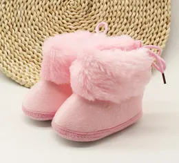 Boots Ma Baby 018m Born Infant Girls Snow antislip Winter Warm Lace Up Faux Fur Fur Shoes 231009