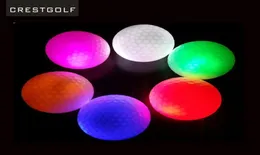 Goldball Night Golf Balls 타격 울트라 브라이트 글로우 골프 공 LED 볼 두 레이어 골프 연습 Balls5368650