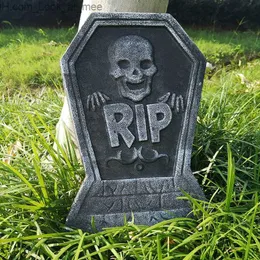 Inne imprezy imprezowe 2023 Halloween Ghost Party Wystrój Pianka Rip Tombstone Haunted House Bar Set Skull Tombstone Horror Atmosphere Layout Q231010