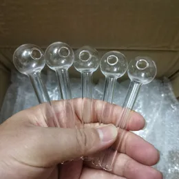 4,8 tum 12 cm 10 cm Clear Pyrex Glass Transparent oljebrännare Rör som bränner fantastiska rör nagelips