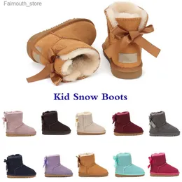 부츠 2024 New Boots Kids Boots Australia Snow Boot Designer Children 신발 겨울 클래식 클래식 울트라 미니 부츠 봇턴 베이비 소년 여자 발목 부츠 아이 모피 스웨이드 Q231011