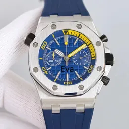 Sportif ve Şık Erkekler Watch VK Pil 42mm Premium Cowhide Strap, Rahat ve Şık 7 renkli Montre De Luxe Watch