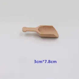 Mini Salt Tea Spoon Tableware Natural Wooden Crafts Spoon Small Condiment Sugar Scoop Free Shipping Top Quality